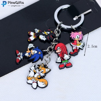 Sonic The Hedgehog Custom Keychains Metal Enamel Keychain Custom