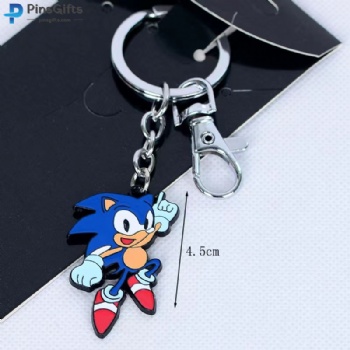 Sonic The Hedgehog Custom Keychains Metal Enamel Keychain Custom