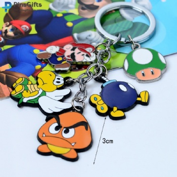 Pins Facory Customized Keychain Super Mario Keychain