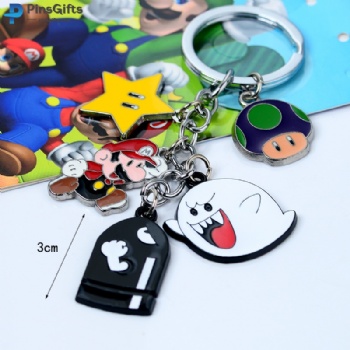 Pins Facory Customized Keychain Super Mario Keychain