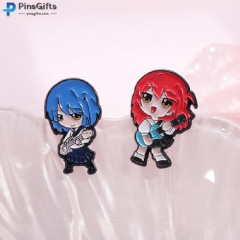 Custom enamel lapel pins logo cute anime enamel pin