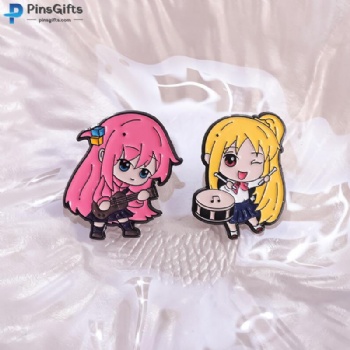 Custom enamel lapel pins logo cute anime enamel pin