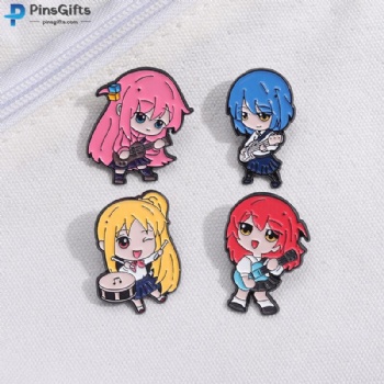 Custom enamel lapel pins logo cute anime enamel pin