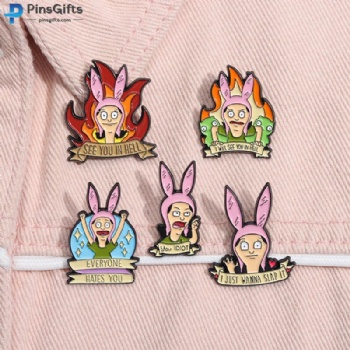 Cartoon enamel pins custom enamel lapel pins logo