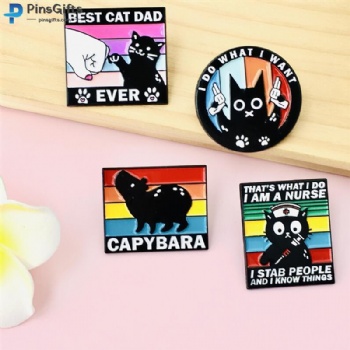 Custiomize enamel lapel pin cute soft enamel pins