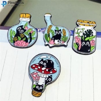 Custom pins for hats cute cat enamel pins