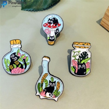 Custom pins for hats cute cat enamel pins