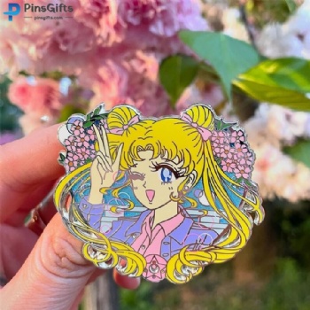 Sailor moon figure anime enamel pin cartoon pins