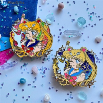 Sailor moon figure anime enamel pin cartoon pins