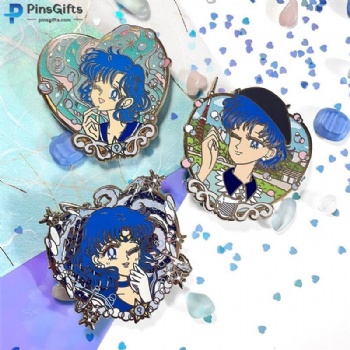 Free Sample customize anime enamel pin hard enamel pin