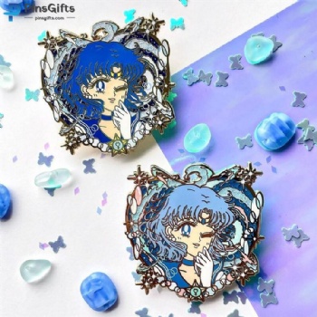 Free Sample customize anime enamel pin hard enamel pin