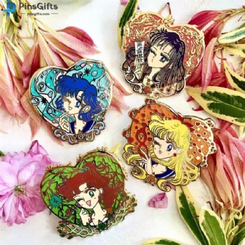 Badge manufacturer customize metal anime enamel pins