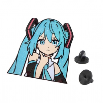 Hatsune Miku Hard Enamel Pins with Glitter