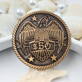 Coin Manufacturer Zinc Alloy Brass Souvenir Metal Craft Die Stamping Coin Embossed Enamel Challenge Coin