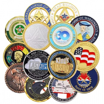 Factory Price Coin Collection Supplies Zinc Alloy Metal Enamel Custom Challenge Coin Maker 3D Gold Silver Commemorative Coins