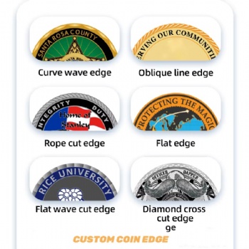 High quality custom design logo silver metal coins commemorative challenge coin