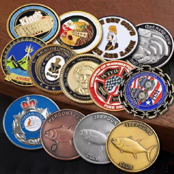 Custom USA Enamel Souvenir Brass Copper Gold Plated Collectable Commemorative Metal Challenge Coin