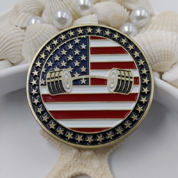 Custom Colored Painted Metal Commemorative Coins American Challenge Coins Manufacturers Order